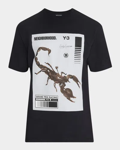Y-3 X Neighborhood Men's Scorpion Logo T-shirt In Black