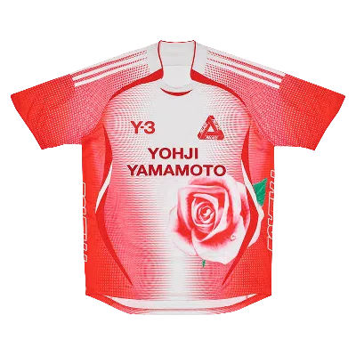 Pre-owned Y-3 X Palace Football T-shirt 'white/red'
