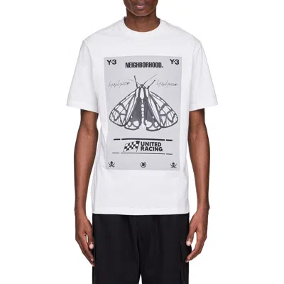 Y-3 X Yohji Yamamoto Nbhd Gfx Cotton Graphic T-shirt In White