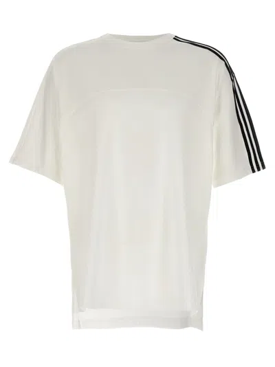 Y-3 Adidas Y 3 White Crew Neck T Shirt With Logo