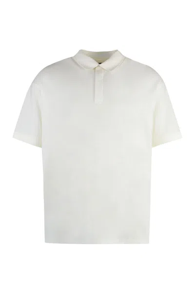 Y-3 Short Sleeve Polo Shirt In Ivory