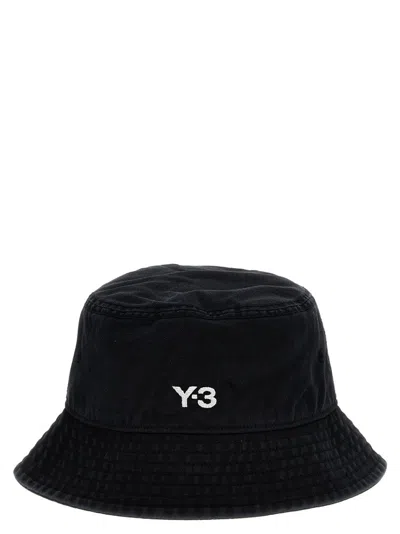 Y-3 Black Logo Embroidery Bucket Hat