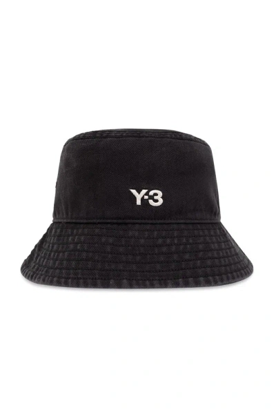 Y-3 Black Bucket Hat With Logo
