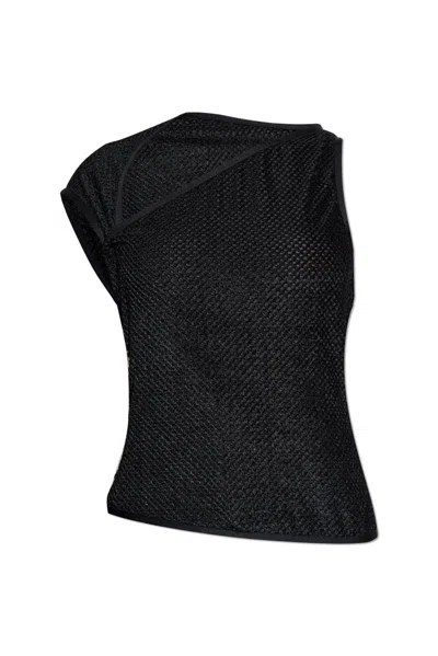 Y-3 Waffle Warp Knitted Top In Black