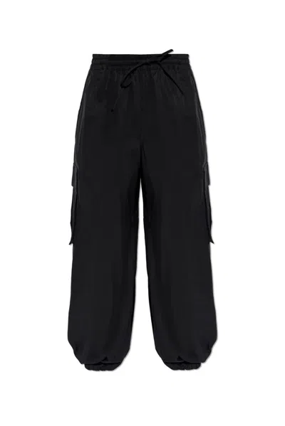 Y-3 Elasticated-wais Cargo Trousers In Black