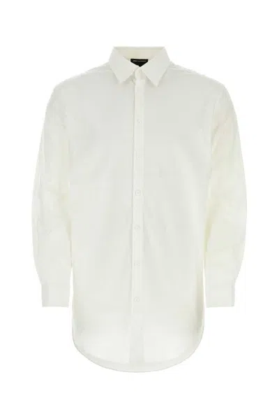 Y-3 White Stretch Cotton Blend Shirt