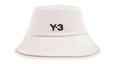 Pre-owned Y-3 Y3 3 Stripe Bucket Hat In Talc In White