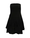Y-3 Yohji Yamamoto High-low Hem Tube Dress In Black Polyamide In Black