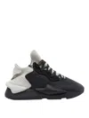 Y-3 Black Fabric And Leather Kaiwa Sneakers For Men In Negro