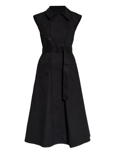 Y-3 Zip-detail Belted Dress In Black