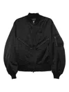Y-3 Zip-fastening Pocketed Bomber Jacket In Black