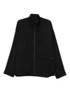 Y-3 Zip-front Flap-pocket Coat In Black