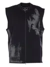 Y-3 Running Engineered Zip-up Vest In Black