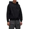 Y-3 Cotton Blend Hoodie Featuring Drawstring Hood In Black