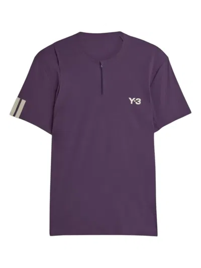 Y-3 Tennis Capsule Tennis Freelift Zip Pro Tee In Purple