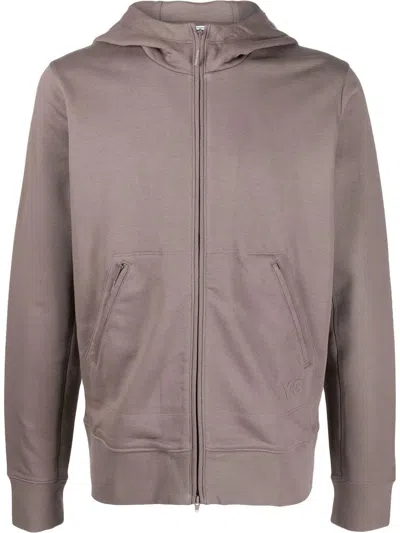 Y-3 Cotton Long-sleeve Zipper In Grey