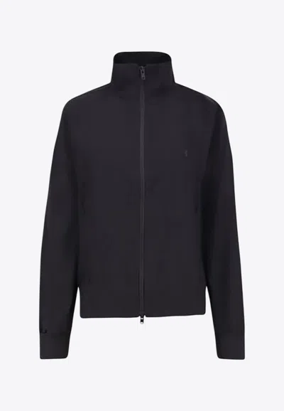 Y-3 Zip-up Logo Sweatshirt In Black