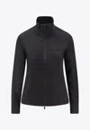 Y-3 High Collar Long Sleeve Sweatshirt Jacket In Black