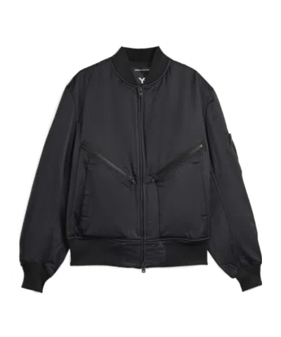 Y-3 Zipped-pocket Bomber Jacket In Black