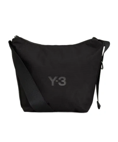 Y-3 Zipper Shoulder Bag In Black