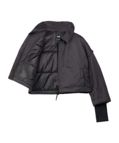 Y-3 Zippered Cotton Jacket In Black