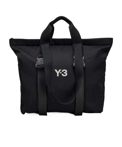Y-3 Zippered Shoulder Bag In Black