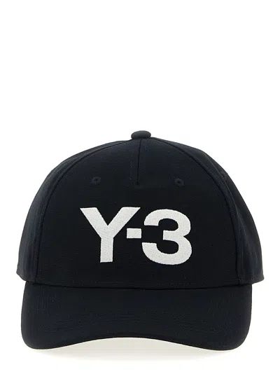 Y-3 Black Cotton Logo Cap