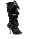 Y/project Snap Leather Boots In Black