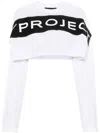 Y/project Scrunched Logo Cotton Crop Top