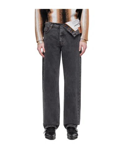 Y/project Asymmetric Waist Jeans In Black