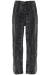 Y/project Y Project Baggy Jeans With Removable Panels Men In Black Vertical Whiskers (grey)