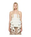 Y/project Snow White Wash Cotton Bug Denim Top In Nude