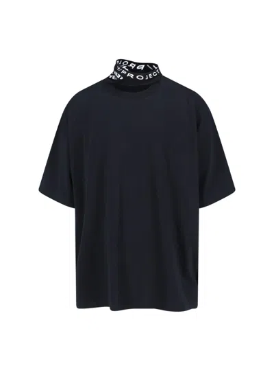 Y/project Triple Collar T-shirt In Black