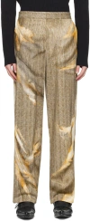 Y/PROJECT BEIGE PRINTED TROUSERS