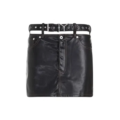 Y/project Belt Black Polyester Mini Skirt