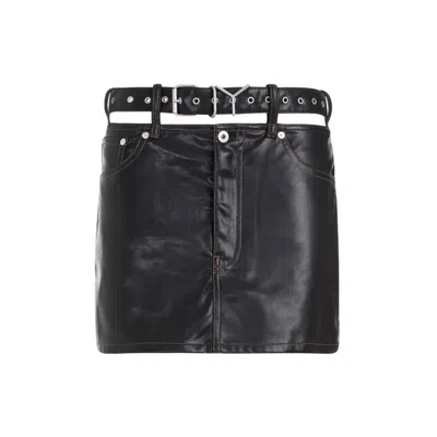 Y/project Belt Black Polyester Mini Skirt