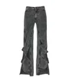 Y/project Black Hook And Eye Jeans In Black
