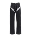 Y/project Black Evergreen Cut Out Jeans In Black