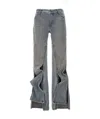 Y/project Light Blue Hook And Eye Jeans In Gray