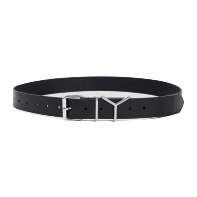 Y/project Black Cow Leather Belt