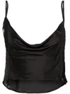 Y/project Cowl Neck Hook And Eye Top With Adjustable Straps For Women In Black