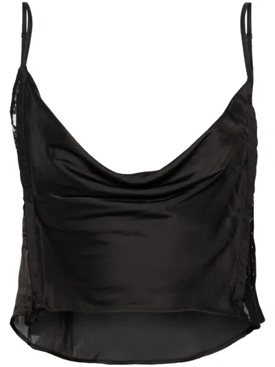 Y/project Cowl Neck Hook And Eye Top With Adjustable Straps For Women In Blue