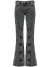 Y/PROJECT BLACK DENIM HOOK AND EYE JEANS FOR WOMEN