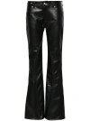 Y/PROJECT BLACK FAUX-LEATHER STRAIGHT TROUSERS