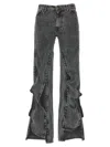 Y/project Black Hook And Eye Jeans In Black