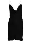 Y/PROJECT BLACK INVISIBLE-STRAP SLIP DRESS