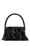 Y/project Black Leather Handbag In Shinyblack