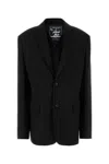 Y/project Y Project Women Black Stretch Jersey Oversize Blazer In Black