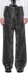 Y/project Y Project Baggy Jeans With Removable Panels Men In Black Vertical Whisk