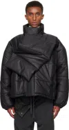 Y/PROJECT BLACK VELCRO PUFFER JACKET